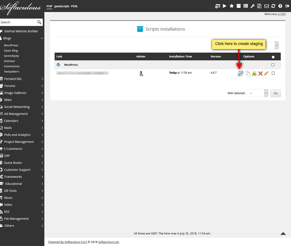 Create Staging All Installations